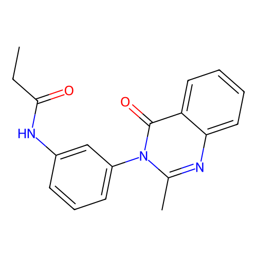 N-[3-(2-methyl-4-oxoquinazolin-3-yl)phenyl]propanamide structure