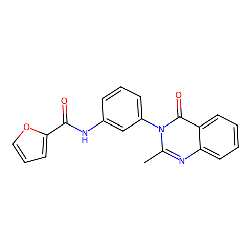 N-[3-(2-methyl-4-oxoquinazolin-3-yl)phenyl]furan-2-carboxamide structure