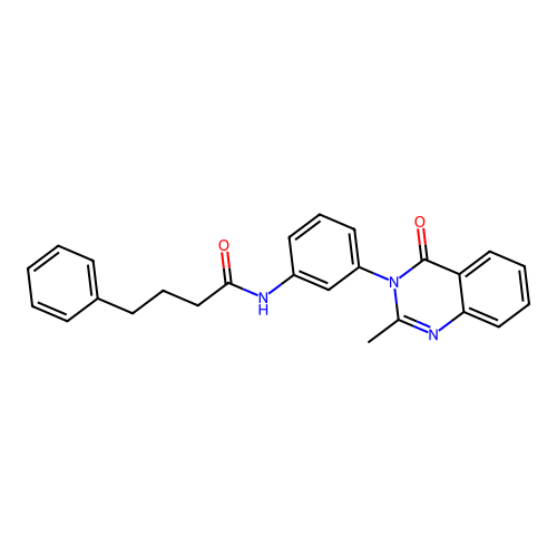 N-[3-(2-methyl-4-oxoquinazolin-3-yl)phenyl]-4-phenylbutanamide structure