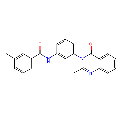 3,5-dimethyl-N-[3-(2-methyl-4-oxoquinazolin-3-yl)phenyl]benzamide structure
