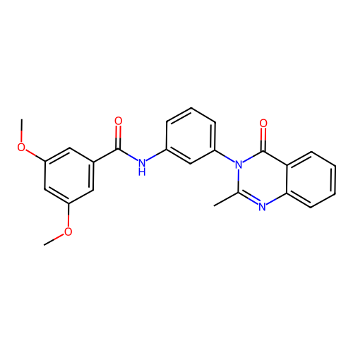 3,5-dimethoxy-N-[3-(2-methyl-4-oxoquinazolin-3-yl)phenyl]benzamide structure
