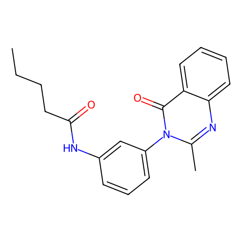 N-[3-(2-methyl-4-oxoquinazolin-3-yl)phenyl]pentanamide structure