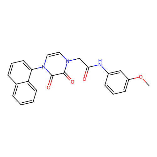 N-(3-methoxyphenyl)-2-(4-naphthalen-1-yl-2,3-dioxopyrazin-1-yl)acetamide structure