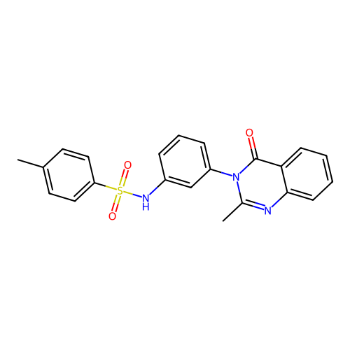 4-methyl-N-[3-(2-methyl-4-oxoquinazolin-3-yl)phenyl]benzenesulfonamide structure