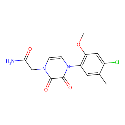 2-[4-(4-Chloro-2-methoxy-5-methylphenyl)-2,3-dioxopyrazin-1-yl]acetamide structure