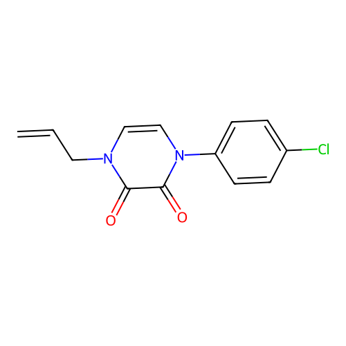 1-(4-Chlorophenyl)-4-prop-2-enylpyrazine-2,3-dione structure