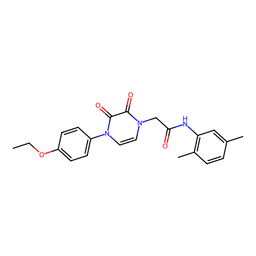 N-(2,5-dimethylphenyl)-2-[4-(4-ethoxyphenyl)-2,3-dioxopyrazin-1-yl]acetamide structure