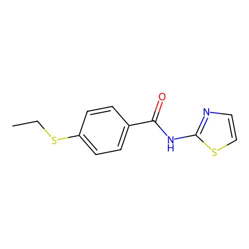 4-(ethylthio)-N-(thiazol-2-yl)benzamide structure