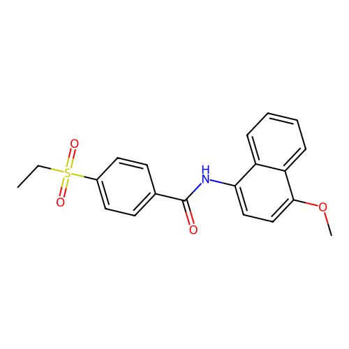 4-ethylsulfonyl-N-(4-methoxynaphthalen-1-yl)benzamide structure