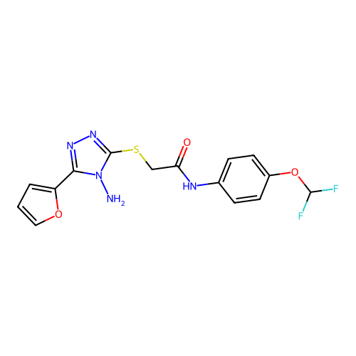 2-{[4-amino-5-(furan-2-yl)-4H-1,2,4-triazol-3-yl]sulfanyl}-N-[4-(difluoromethoxy)phenyl]acetamide structure