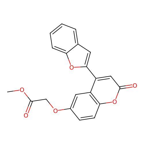Methyl 2-[4-(1-benzofuran-2-yl)-2-oxochromen-6-yl]oxyacetate structure