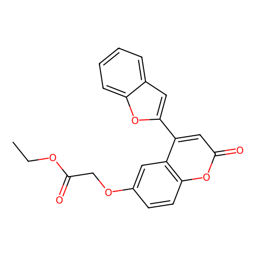 ethyl 2-((4-(benzofuran-2-yl)-2-oxo-2H-chromen-6-yl)oxy)acetate structure