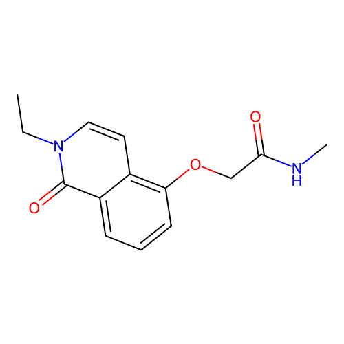 2-((2-ethyl-1-oxo-1,2-dihydroisoquinolin-5-yl)oxy)-N-methylacetamide structure