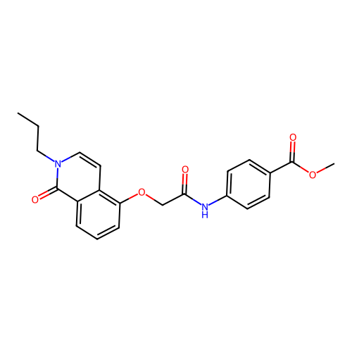 Methyl 4-{2-[(1-oxo-2-propyl-1,2-dihydroisoquinolin-5-yl)oxy]acetamido}benzoate structure