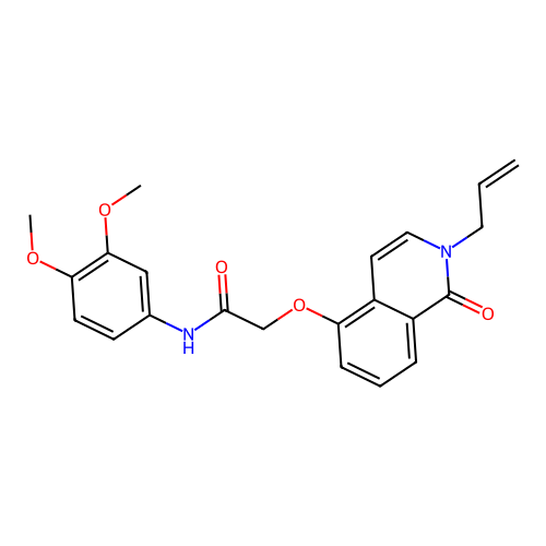 N-(3,4-dimethoxyphenyl)-2-(1-oxo-2-prop-2-enylisoquinolin-5-yl)oxyacetamide structure