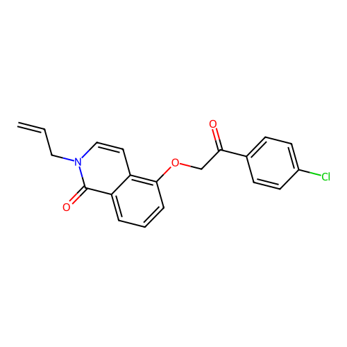 2-allyl-5-(2-(4-chlorophenyl)-2-oxoethoxy)isoquinolin-1(2H)-one structure