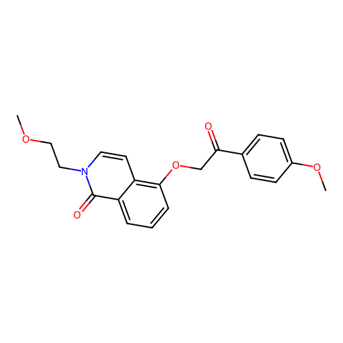 2-(2-Methoxyethyl)-5-[2-(4-methoxyphenyl)-2-oxoethoxy]isoquinolin-1-one structure