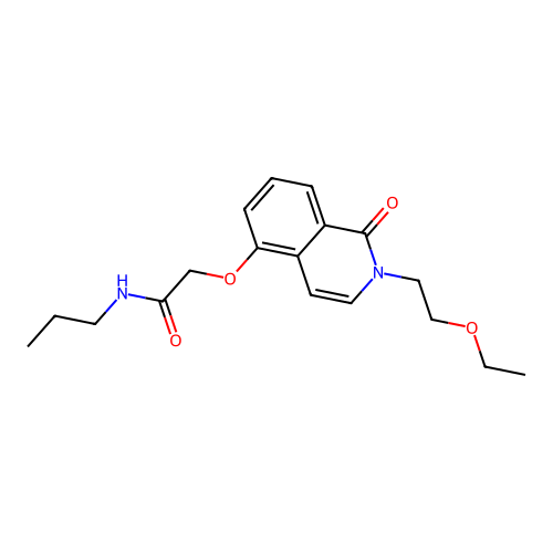 2-[2-(2-ethoxyethyl)-1-oxoisoquinolin-5-yl]oxy-N-propylacetamide structure
