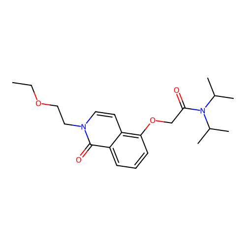 2-[2-(2-ethoxyethyl)-1-oxoisoquinolin-5-yl]oxy-N,N-di(propan-2-yl)acetamide structure