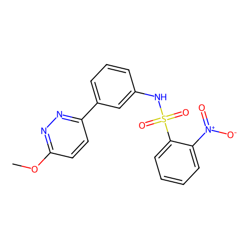 N-(3-(6-methoxypyridazin-3-yl)phenyl)-2-nitrobenzenesulfonamide structure