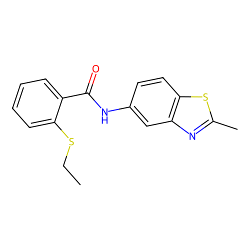 2-(ethylthio)-N-(2-methylbenzo[d]thiazol-5-yl)benzamide structure