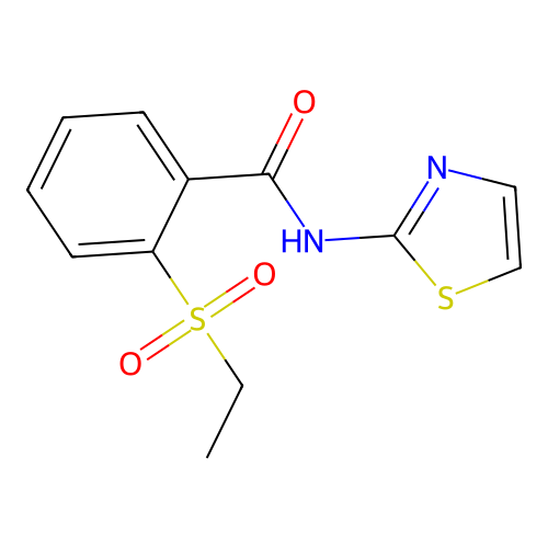 2-(ethylsulfonyl)-N-(thiazol-2-yl)benzamide structure