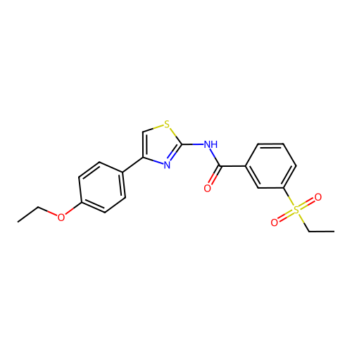 N-(4-(4-ethoxyphenyl)thiazol-2-yl)-3-(ethylsulfonyl)benzamide structure