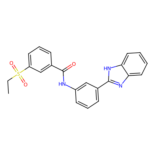 N-(3-(1H-benzo[d]imidazol-2-yl)phenyl)-3-(ethylsulfonyl)benzamide structure