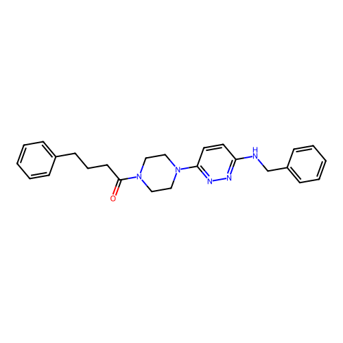 1-{4-[6-(Benzylamino)pyridazin-3-yl]piperazin-1-yl}-4-phenylbutan-1-one structure