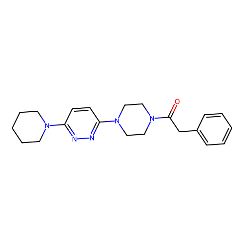 2-Phenyl-1-[4-(6-piperidin-1-ylpyridazin-3-yl)piperazin-1-yl]ethanone structure
