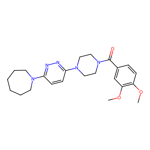 (4-(6-(Azepan-1-yl)pyridazin-3-yl)piperazin-1-yl)(3,4-dimethoxyphenyl)methanone structure