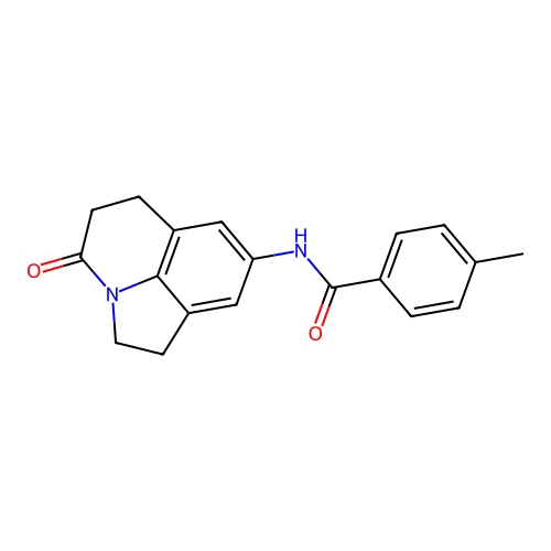 4-methyl-N-(4-oxo-2,4,5,6-tetrahydro-1H-pyrrolo[3,2,1-ij]quinolin-8-yl)benzamide structure