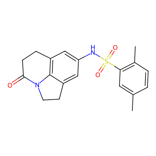 2,5-dimethyl-N-(4-oxo-2,4,5,6-tetrahydro-1H-pyrrolo[3,2,1-ij]quinolin-8-yl)benzenesulfonamide structure