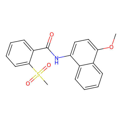 N-(4-methoxynaphthalen-1-yl)-2-methylsulfonylbenzamide structure
