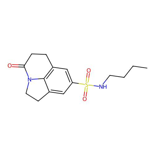 N-butyl-4-oxo-2,4,5,6-tetrahydro-1H-pyrrolo[3,2,1-ij]quinoline-8-sulfonamide structure