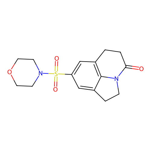 8-(morpholinosulfonyl)-5,6-dihydro-1H-pyrrolo[3,2,1-ij]quinolin-4(2H)-one structure