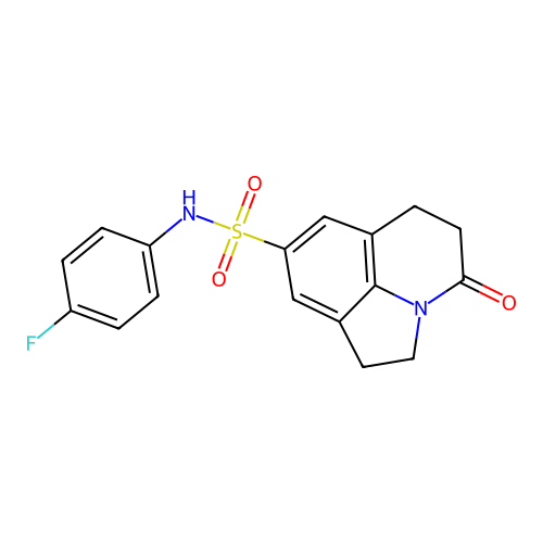 N-(4-fluorophenyl)-4-oxo-2,4,5,6-tetrahydro-1H-pyrrolo[3,2,1-ij]quinoline-8-sulfonamide structure
