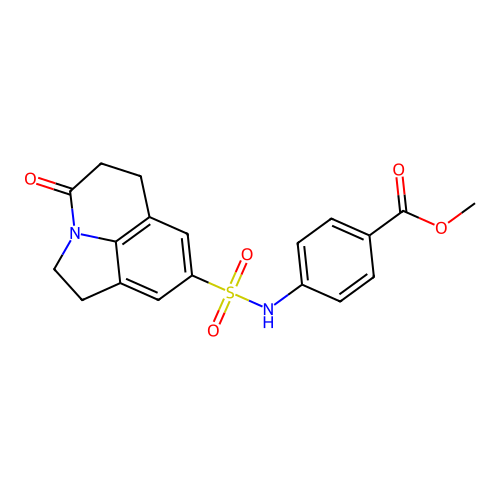 methyl 4-{11-oxo-1-azatricyclo[6.3.1.0^{4,12}]dodeca-4(12),5,7-triene-6-sulfonamido}benzoate structure