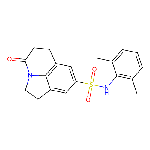 N-(2,6-dimethylphenyl)-4-oxo-2,4,5,6-tetrahydro-1H-pyrrolo[3,2,1-ij]quinoline-8-sulfonamide structure