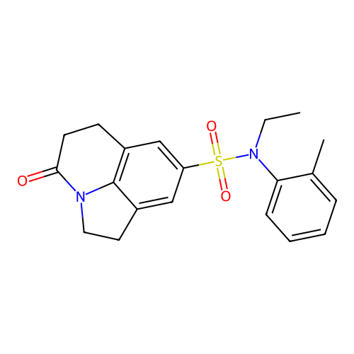 N-ethyl-4-oxo-N-(o-tolyl)-2,4,5,6-tetrahydro-1H-pyrrolo[3,2,1-ij]quinoline-8-sulfonamide structure