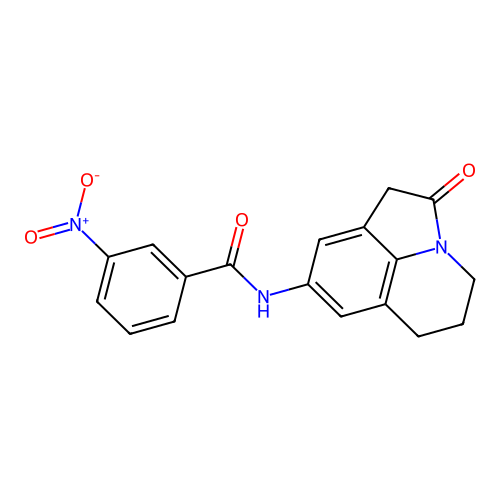 3-nitro-N-(2-oxo-2,4,5,6-tetrahydro-1H-pyrrolo[3,2,1-ij]quinolin-8-yl)benzamide structure