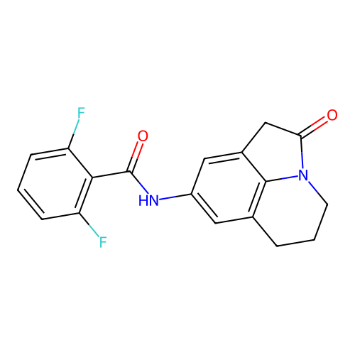 2,6-difluoro-N-(2-oxo-2,4,5,6-tetrahydro-1H-pyrrolo[3,2,1-ij]quinolin-8-yl)benzamide structure