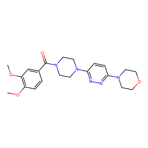 (3,4-Dimethoxyphenyl)(4-(6-morpholinopyridazin-3-yl)piperazin-1-yl)methanone structure