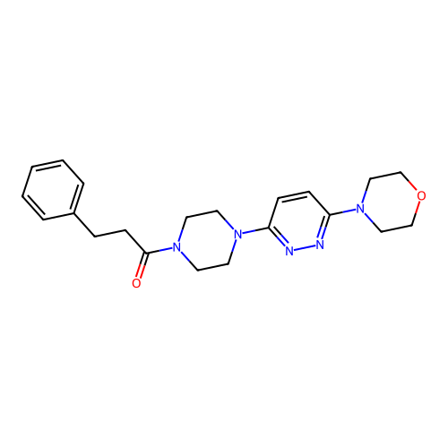 1-(4-(6-Morpholinopyridazin-3-yl)piperazin-1-yl)-3-phenylpropan-1-one structure