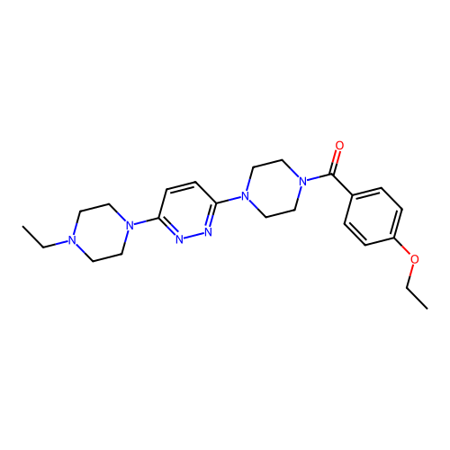 3-[4-(4-ethoxybenzoyl)piperazin-1-yl]-6-(4-ethylpiperazin-1-yl)pyridazine structure