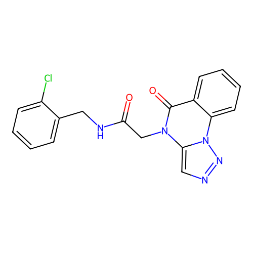 N-(2-chlorobenzyl)-2-(5-oxo[1,2,3]triazolo[1,5-a]quinazolin-4(5H)-yl)acetamide structure