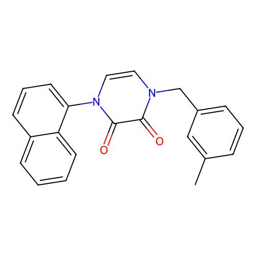 1-[(3-Methylphenyl)methyl]-4-naphthalen-1-ylpyrazine-2,3-dione structure