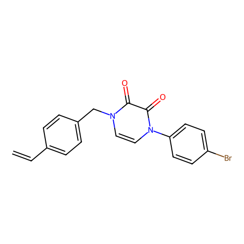 1-(4-Bromophenyl)-4-[(4-ethenylphenyl)methyl]pyrazine-2,3-dione structure