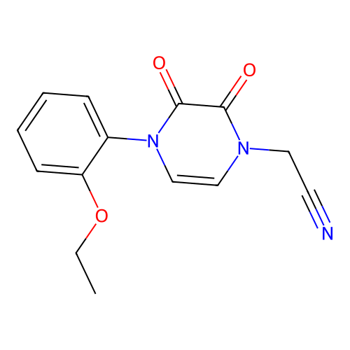 2-[4-(2-Ethoxyphenyl)-2,3-dioxopyrazin-1-yl]acetonitrile structure