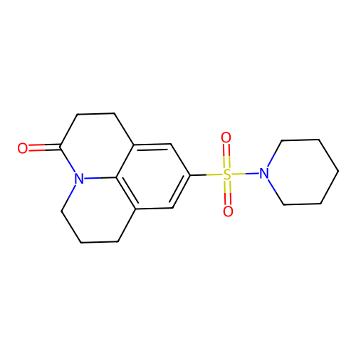 9-(piperidin-1-ylsulfonyl)-1,2,6,7-tetrahydropyrido[3,2,1-ij]quinolin-3(5H)-one structure